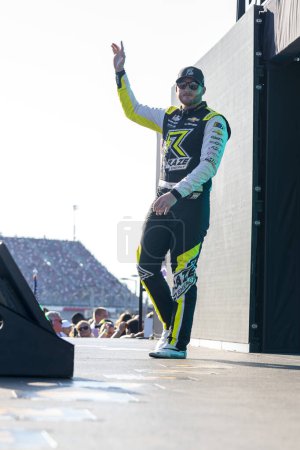 Photo for NASCAR Cup Driver, Ty Dillon (77) gets introduced for the Cook Out Southern 500 at the Darlington Raceway in Darlington SC. - Royalty Free Image