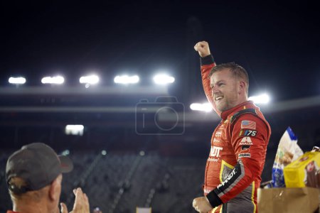 Photo for NASCAR Xfinity Series Driver, Justin Allgaier (7) wins the Food City 300 at the Bristol Motor Speedway in Bristol TN. - Royalty Free Image