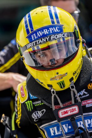 Photo for Sep 24, 2023-Concord, NC:  NHRA Top Fuel Dragster Series driver, Brittany Force, prepares to make a run during the Betway Carolina Nationals. - Royalty Free Image