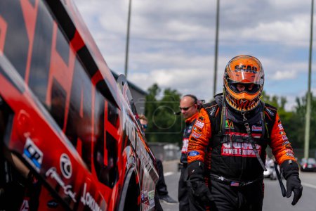 Photo for Sep 24, 2023 - Concord, NC:  NHRA Funny Car Series driver, Tim Wilkerson, prepares to make a run for the Betway Carolina Nationals. - Royalty Free Image