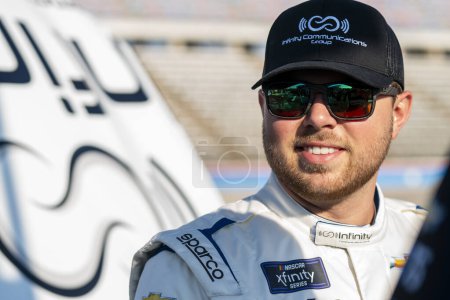 Photo for NASCAR Xfinity Series Driver Layne Riggs (11) takes to the track for the Andy's Frozen Custard 300 at the Texas Motor Speedway in Fort Worth TX. - Royalty Free Image