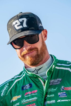 Photo for NASCAR Xfinity Series Driver Jeb Burton (27) takes to the track to practice for the Andy's Frozen Custard 300 at the Texas Motor Speedway in Fort Worth TX. - Royalty Free Image