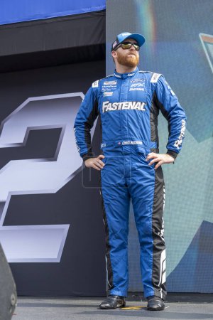 Photo for NASCAR Cup Series Driver Chris Buescher (17) gets introduced for the Autotrader EchoPark Automotive 400 at the Texas Motor Speedway in Fort Worth TX. - Royalty Free Image