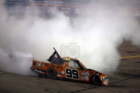 Photo for NASCAR Craftsman Truck Series Driver, Ben Rhodes (99) wins the Craftsman 150 at the Phoenix Raceway in Avondale AZ. - Royalty Free Image
