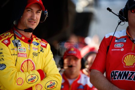 Photo for Joey Logano gets ready to practice for the Food City 500 in Bristol, TN, USA - Royalty Free Image