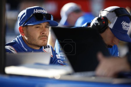 Photo for Kyle Larson gets ready to practice for the Food City 500 in Bristol, TN, USA - Royalty Free Image