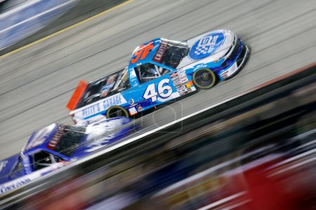 Photo for Thad Moffitt races down the front stretch for the Weather Guard Truck Race in Bristol, TN, USA - Royalty Free Image