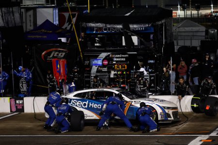 Photo for NASCAR Cup Series driver, Zane Smith makes a pit stop for the Toyota Owners 400 in Richmond, VA, USA - Royalty Free Image