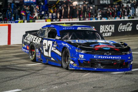 Photo for Jeb Burton wrecks while racing for position for the DUDE Wipes 250 in Martinsville, VA, USA - Royalty Free Image