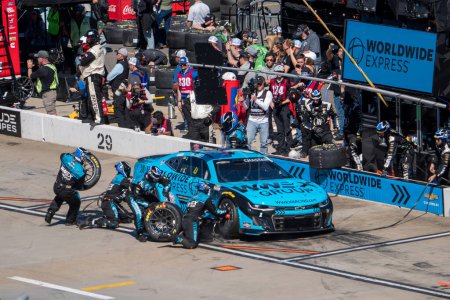 Photo for Ross Chastain and crew make a pit stop for the Cook Out 400 in Martinsville, VA, USA - Royalty Free Image
