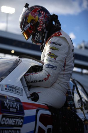 Photo for NASCAR Xfinity Series driver, Shane van Gisbergen gets ready to practice for the DUDE Wipes 250 in Martinsville, VA, USA - Royalty Free Image
