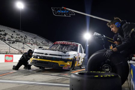 Photo for NASCAR Craftsman Truck Series driver, KADEN HONEYCUTT makes a pit stop for the Long John Silver's 200 in Martinsville, VA, USA - Royalty Free Image