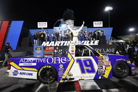 Photo for NASCAR Craftsman Truck Series driver, Christian Eckes wins the Long John Silver's 200 in Martinsville, VA, USA - Royalty Free Image