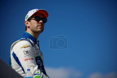 Photo for NASCAR Cup Series driver, Daniel Suarez gets ready to practice for the Cook Out 400 in Martinsville, VA, USA - Royalty Free Image