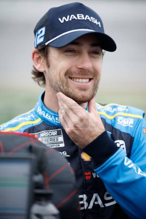 Photo for Ryan Blaney gets ready to qualify for the GEICO 500 in Lincoln, AL, USA - Royalty Free Image
