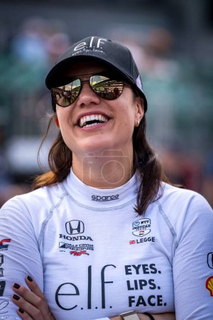 Photo for KATHERINE LEGGE (51) of Guildford, England prepares to qualify for the 108th Running of the Indianapolis 500 at the Indianapolis Motor Speedway in Speedway, IN. - Royalty Free Image