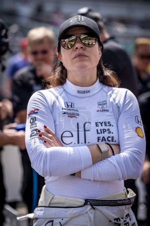 Photo for KATHERINE LEGGE (51) of Guildford, England prepares to qualify for the 108th Running of the Indianapolis 500 at the Indianapolis Motor Speedway in Speedway, IN. - Royalty Free Image