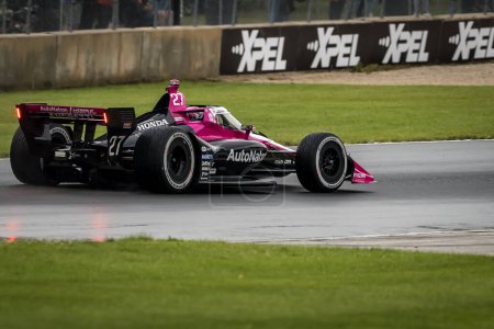 Photo for KYLE KIRKWOOD (27) of Jupiter, Florida qualifies for the XPEL Grand Prix at Road America in Elkhart Lake, WI. - Royalty Free Image