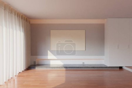 Foto de Interiores vacíos brillantes modernos 3 d representación ilustración - Imagen libre de derechos