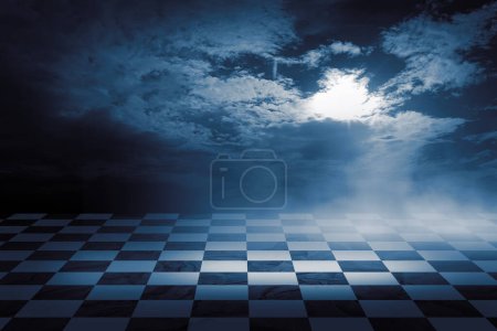 Téléchargez les photos : Scène d'échecs pour l'affichage du produit, produit, podium, piédestal, illustration 3D - en image libre de droit