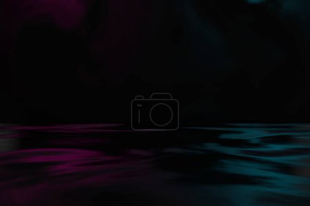 Photo for Abstract background with black, purple and blue wave surface - Royalty Free Image