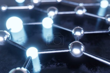 Photo for Molecule structure. 3 d rendering - Royalty Free Image
