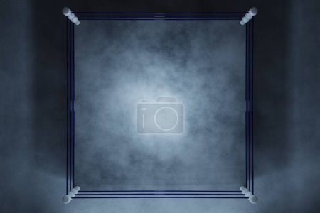 Photo for Blue empty room with concrete wall. - Royalty Free Image