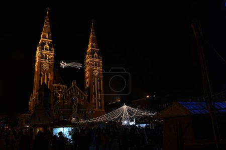 Photo for SZEGED, HUNGARY - 29. NOVEMBER 2022: Advent night in the Dom square in Szeged in 2022 - Royalty Free Image