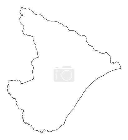 Illustration for Sergipe State outline map isolated on white background, Brazil - Royalty Free Image