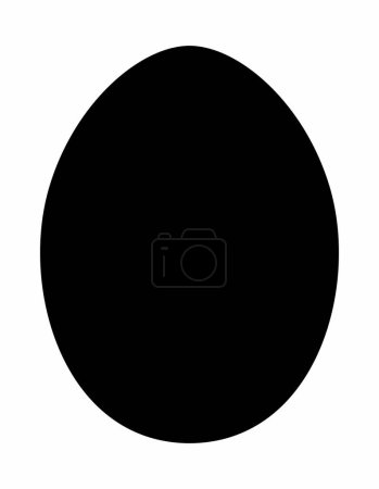 Illustration for Egg dark silhouette isolated on white background - Royalty Free Image