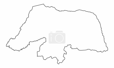 Illustration for Rio Grande do Norte State outline map isolated on white background, Brazil - Royalty Free Image