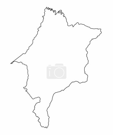 Illustration for Maranhao State outline map isolated on white background, Brazil - Royalty Free Image