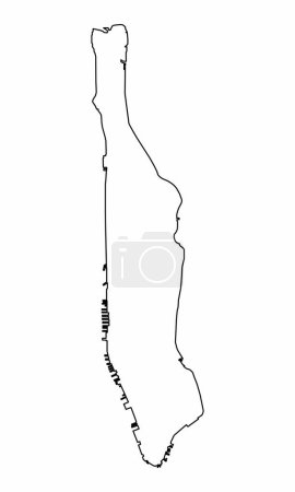 Ilustración de Mapa de Manhattan aislado sobre fondo blanco - Imagen libre de derechos