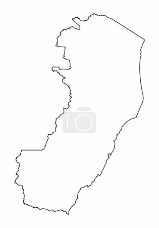 Espirito Santo State outline map isolated on white background