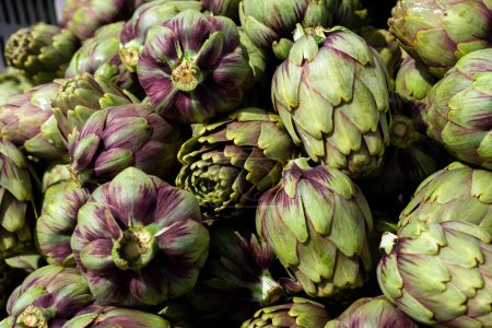 Photo for Fresh artichokes on a market - Royalty Free Image