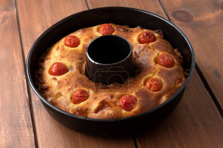 Photo for Baked pie with tomatoes - Royalty Free Image