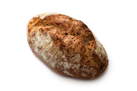 Téléchargez les photos : Pain frais cuit au four pain isolé sur fond blanc - en image libre de droit