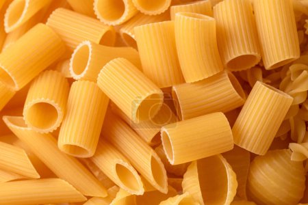close-up shot of raw pasta for background 