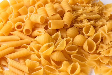 Photo for Close-up shot of pile of raw macaroni - Royalty Free Image