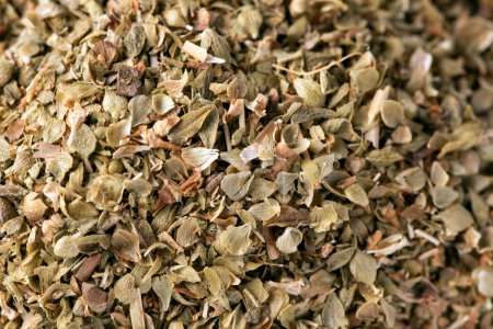 Photo for Close-up shot of pile of dried oregano spice - Royalty Free Image