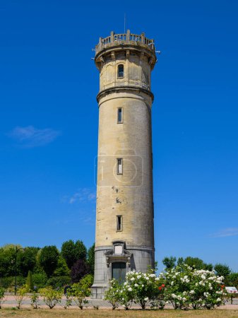 Photo for Vieux Phare de Honfleur lighthouse Normandy France on a sunny day in summer, blue sky - Royalty Free Image