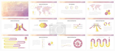 Foto de Vector presentation template. Infographics elements for business presentations and reports. - Imagen libre de derechos