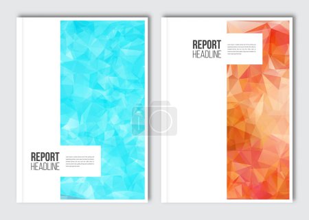 Ilustración de Business brochure design template. Vector flyer layout, backgrounds with elements for magazine, cover, poster design. A4 size. - Imagen libre de derechos