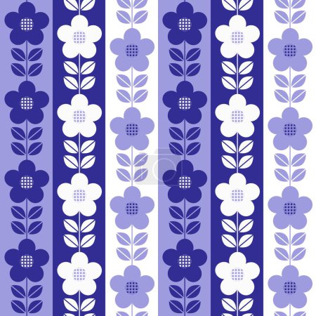 Textura púrpura con flores regulares sin costuras como fondo