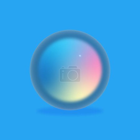 Illustration for Frosted Glass Sphere with coloured Core. - Royalty Free Image