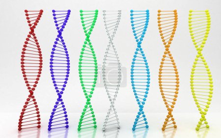 Foto de Helicoide, cadena de ADN, renderizado 3d - Imagen libre de derechos