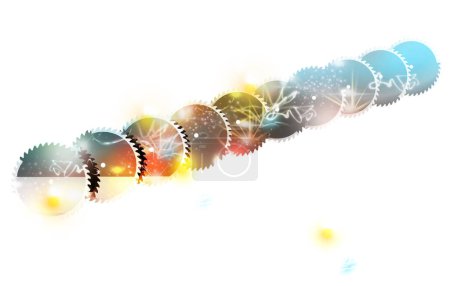 Foto de Representación 3d de sierras multicolores - Imagen libre de derechos