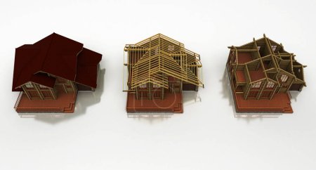 Foto de El modelo de casas sobre fondo blanco - Imagen libre de derechos