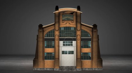 Photo for 3 d rendering of a factory building - Royalty Free Image