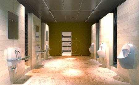 Téléchargez les photos : Design intérieur moderne des toilettes publiques - en image libre de droit